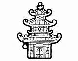 Pagoda Pagode Chinoise Chinesa Cinese Chinois Coloringcrew Casas Chinas Ohbq Acolore Coloritou Visit Designlooter Nouvel Repix sketch template