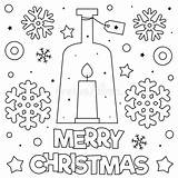 Christmas Merry Vector Illustration Coloring Colorless Book sketch template