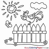 Coloring Pages Fence Children Farm Sheet Title sketch template