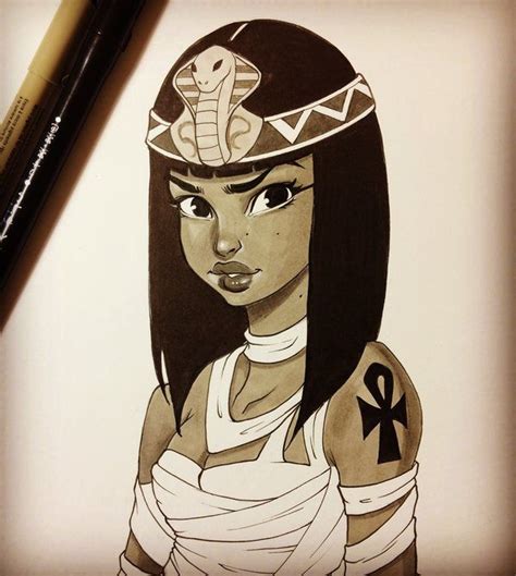 Inktober Cleopatra By Chrissie Zullo On Deviantart Egyptian Drawings