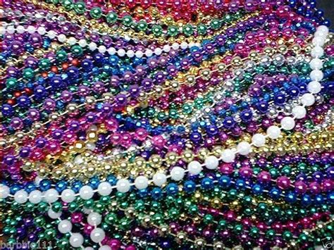 144 Mardi Gras Beads Lot Authentic New Orleans Carnival Parade Throws