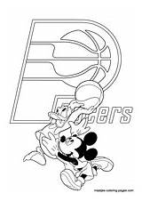 Coloring Pages Pacers Indiana Nba Disney sketch template