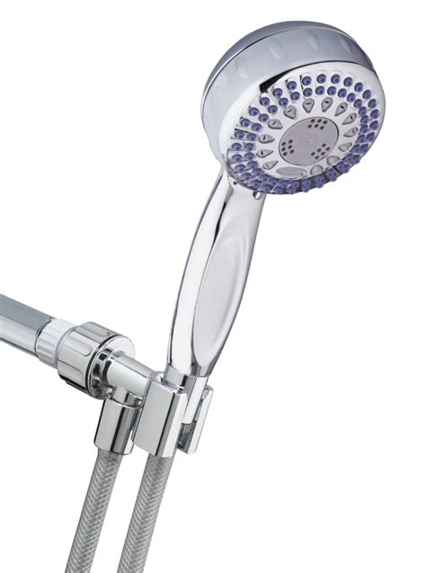 waterpik 5 setting optiflow massage handheld shower head chrome