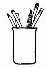Pencil Holder Clipart Clipground sketch template