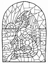 Stained Glass Dragon Patterns Coloring Pages Inktober Designs Pattern Weasyl Window Mosaic Windows Drawings Choose Board Beauty sketch template