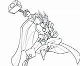 Thor Drawing Pages Coloring Colouring Avengers Getdrawings sketch template