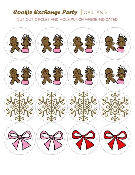 host  christmas cookie exchange party  printables