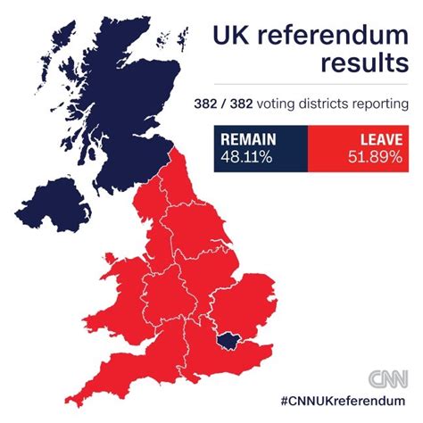 brexit referendum results map  united kingdom withdrawal   european union brexit