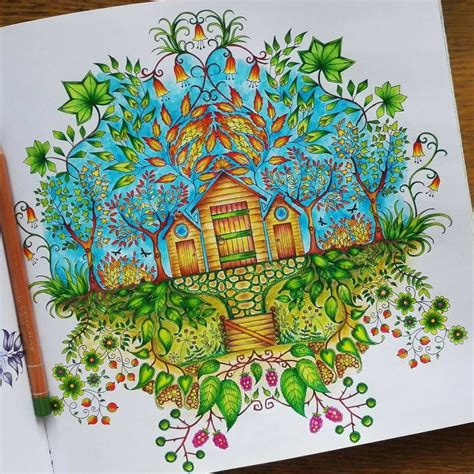 secret garden coloring book finished pages