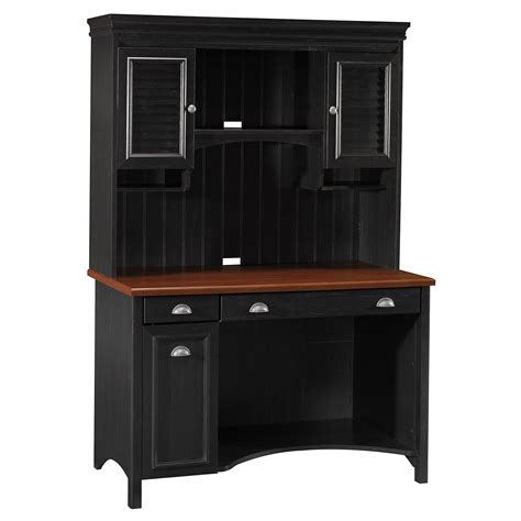 bush furniture fairview computer desk  hutch  drawers  antique black walmartcom