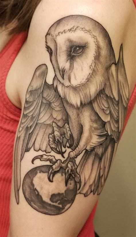 A Beautiful Barn Owl For My First Arm Tattoo Done By Mike At 11r