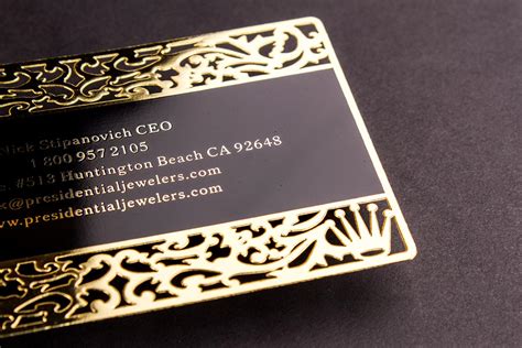 gold metal business cards luxury printing
