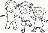 Coloring Children Pages Playing Kids Popular sketch template