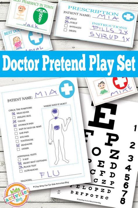 doctor pretend play kids printables ecse pretend play printable