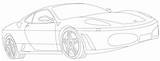 Ferrari F430 Sketch Lineart sketch template