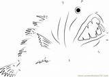 Fangtooth Anglerfish Connect Dots Dot sketch template