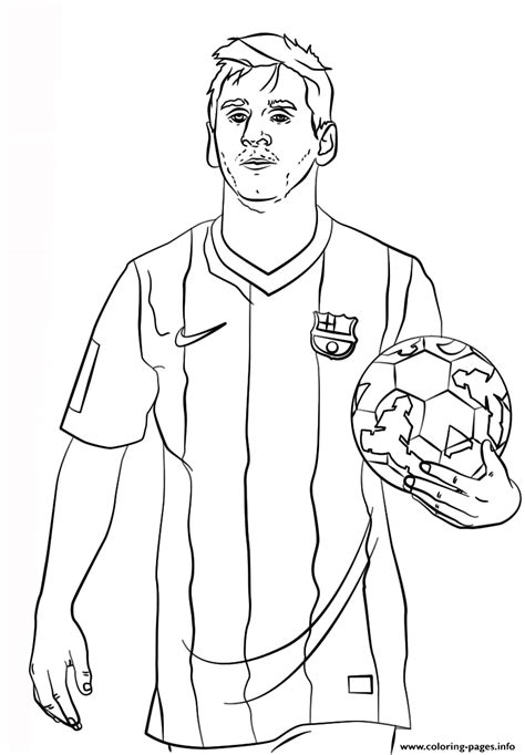 lionel messi soccer coloring page printable