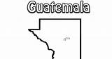 Guatemala Colorear Mapas Guate sketch template