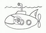 Coloring Pages Submarine Kids Transportation Print Popular Coloringhome sketch template