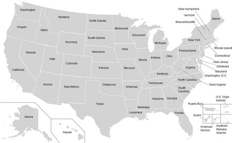 map states labeled usa map  states labeled usac  territories labeled