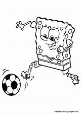 Coloring Spongebob Pages Soccer Squarepants Printable Playing Bob Kids Sponge Print Boy Characters Maatjes Sheets Color Cartoon Dibujos Fictional Para sketch template