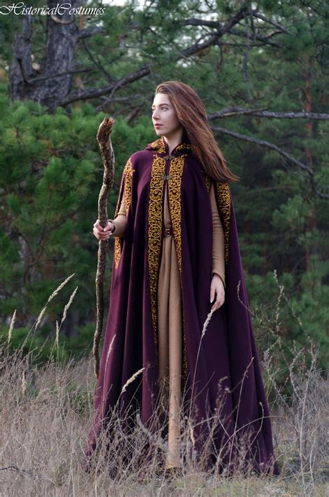 medieval cloak hooded cape medieval cosplay purple cape queen etsy larp costume medieval