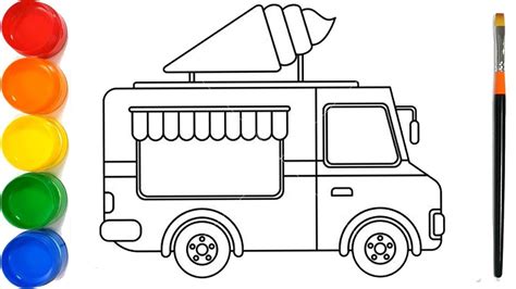draw ice cream truck truck drawing painting drawing