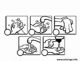 Coloring Mains Wash Laver Higiene Actividades Etapes Manos Lavado Preescolar Handwashing Habitos Igiene Attività Lavar Bambini Educazione Coronavirus Toddler Escuela sketch template
