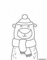 Coloring Winter Bear Pages Polar Printables Kids sketch template