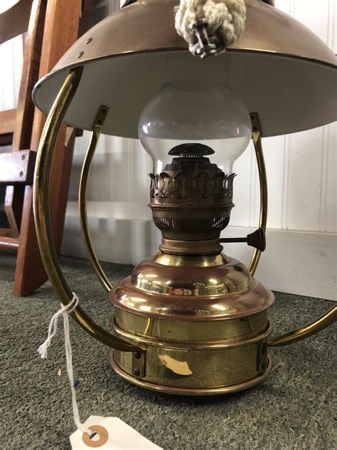 vintage ideal brenner  brass hanging oil lamp farm house lamp marine cabin lanterndhr