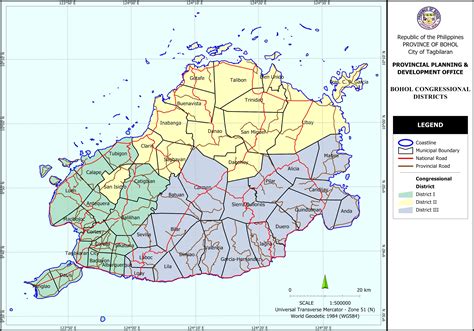 bohol districts map ppdo bohol