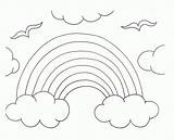 Coloring Pages Rainbow Clouds Color Rainbows Printable Clipart Kids Rainy Season Library Coloringhome Clip Popular Getdrawings Comments sketch template