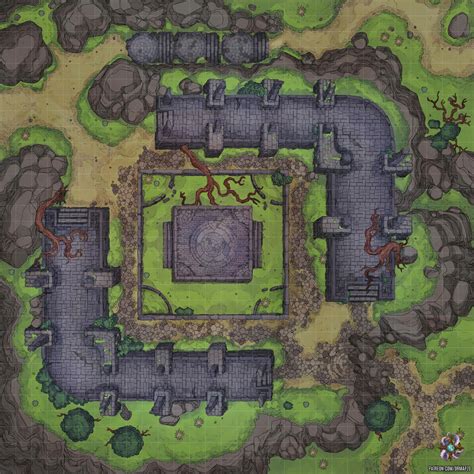 forest ruins battle map  hassly  deviantart