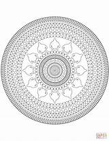Mandala Coloring Pages Abstract Adults Kids Overall Diamonds Circles Makes Pattern Create Use Good sketch template