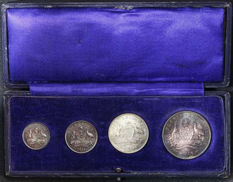 melbourne specimen silver  coin set sterling currency
