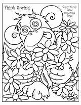 Coloring Pages Spring 1st Sheets Topsy Graders Kids Funny Grade Turvy First Color Book Printable Print Land Activities Monkey Children sketch template