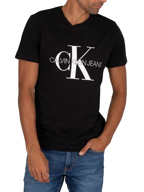 Calvin Klein Jeans Iconic Monogram T Shirt Black Standout