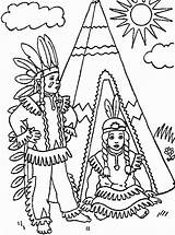 Coloring Printable Pages Native American Cowboy Getcolorings sketch template