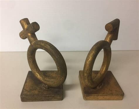 Iconic Midcentury Gender Symbol Sex Bookends By C Jere For Sale At