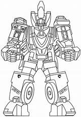 Colouring Rangers Miniforce Mewarnai Kolorowanki Tobot Bots Rescue Megazord Ready Mytopkid sketch template