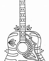 Guitar Coloring Pages Printable Electric Bass Getcolorings Color Sheets Getdrawings Colorings sketch template