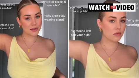 australian woman with big boobs chooses to go braless for comfort