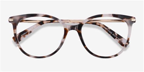 attitude cat eye ivory tortoise frame glasses for women