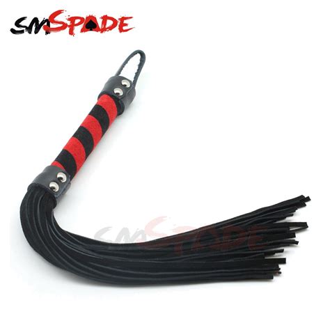 100 handmade black leather whip for adult sex game sex toys adult