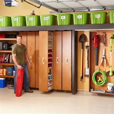 garage storage space saving sliding shelves diy family handyman
