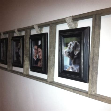 My Newest Old Ladder Picture Frames And Burlap Ribbon So Easy And