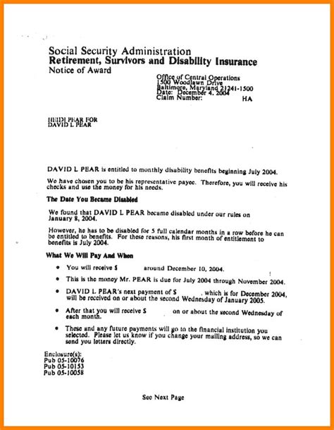 ssn ineligibility letter sample
