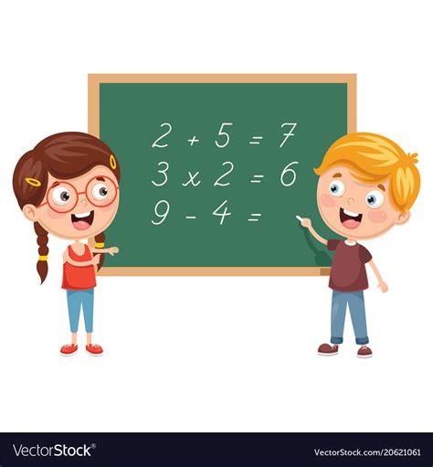 kids  math lesson royalty  vector image