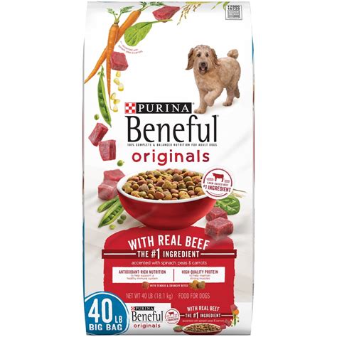 purina beneful dry dog food originals  real beef  lb bag