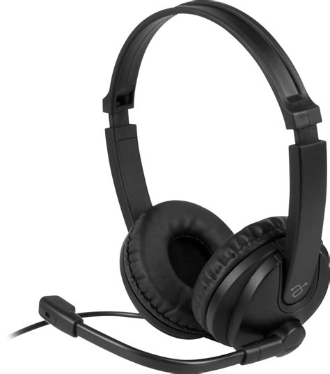 aluratek wired mm stereo headset  boom mic black awhfb  buy
